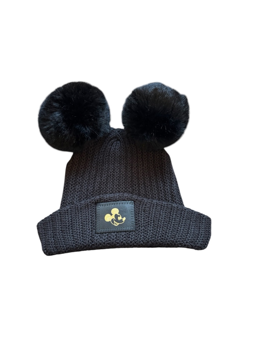 LOVE YOUR MELON x DISNEY Winter Mickey ears Hat Black Knit Pom Poms whimsical